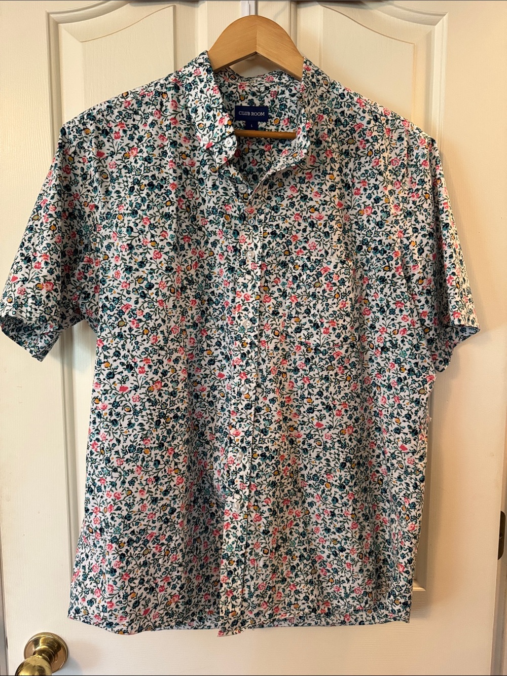 Club Room Flower Print Button Up Shirt